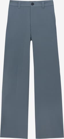 Wide Leg Pantalon à plis Pull&Bear en bleu : devant