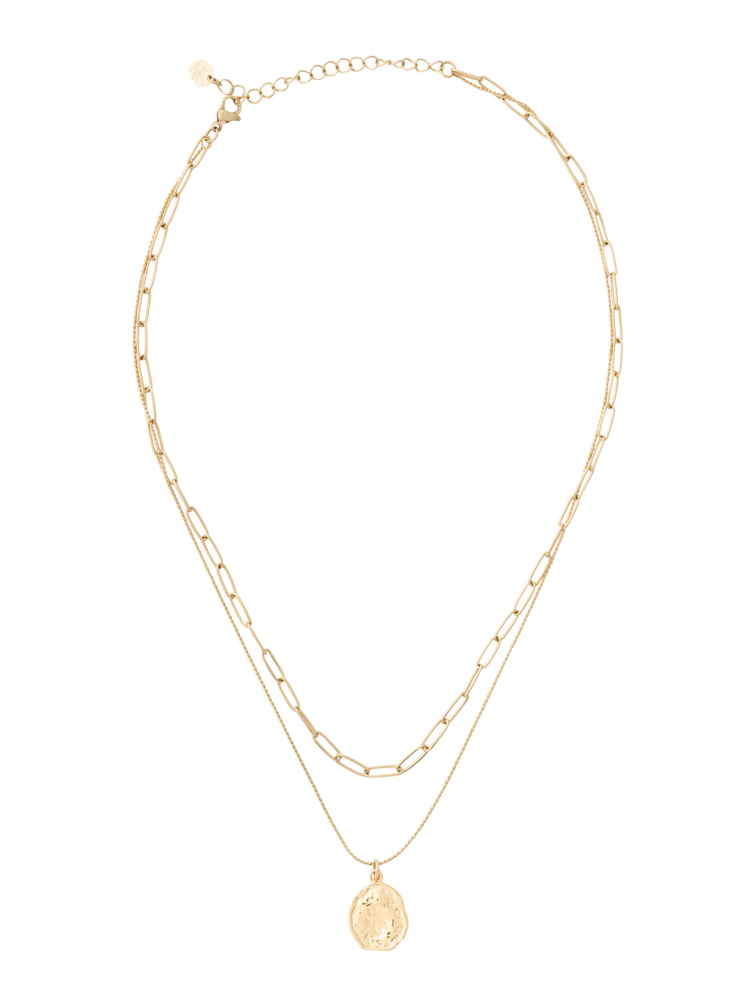 A&C Oslo – Nordic Design Jewellery Necklace 'Steel - Raw Coll' in Gold: front