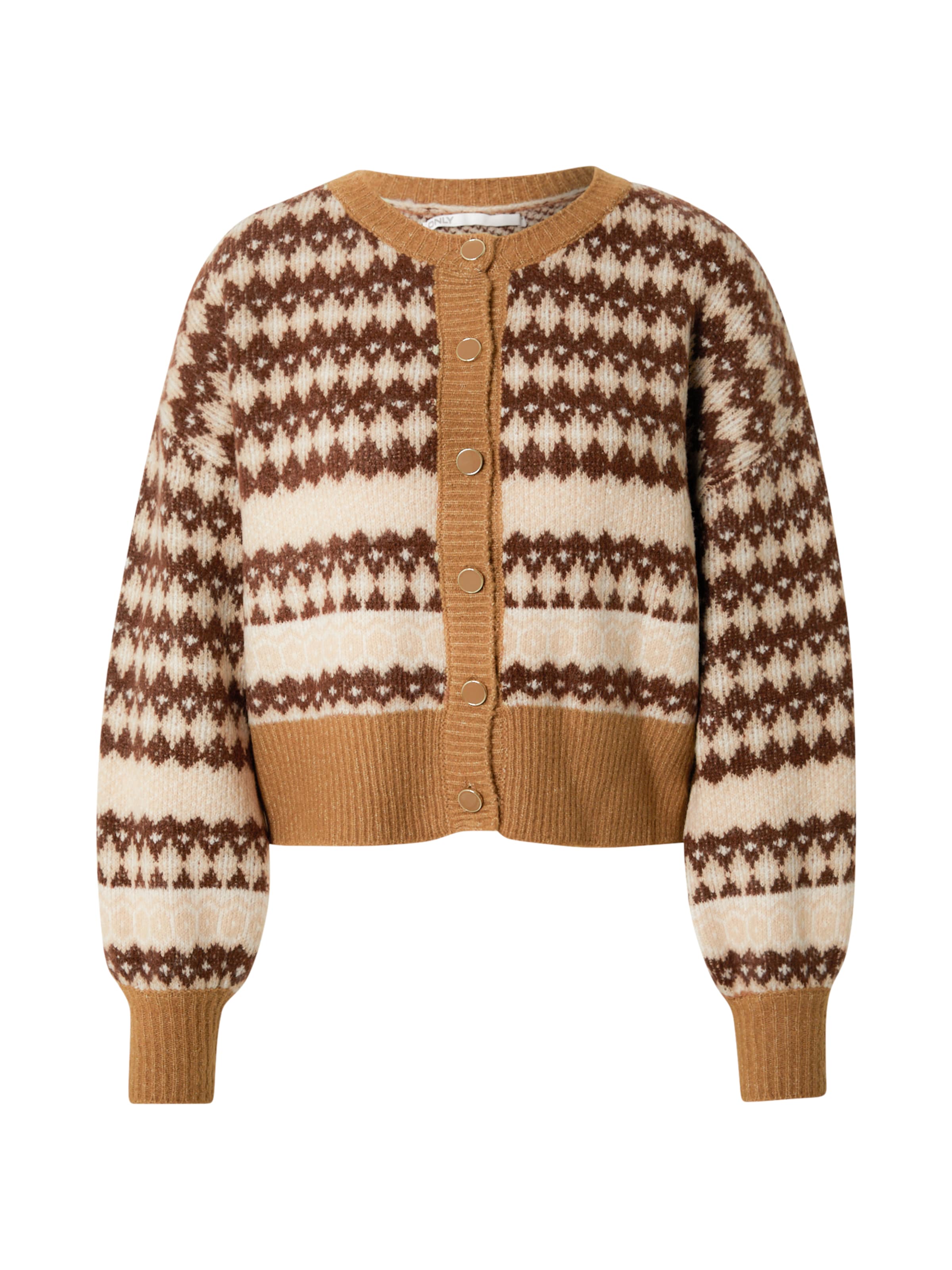 ONLY Knit Cardigan in Brown: front