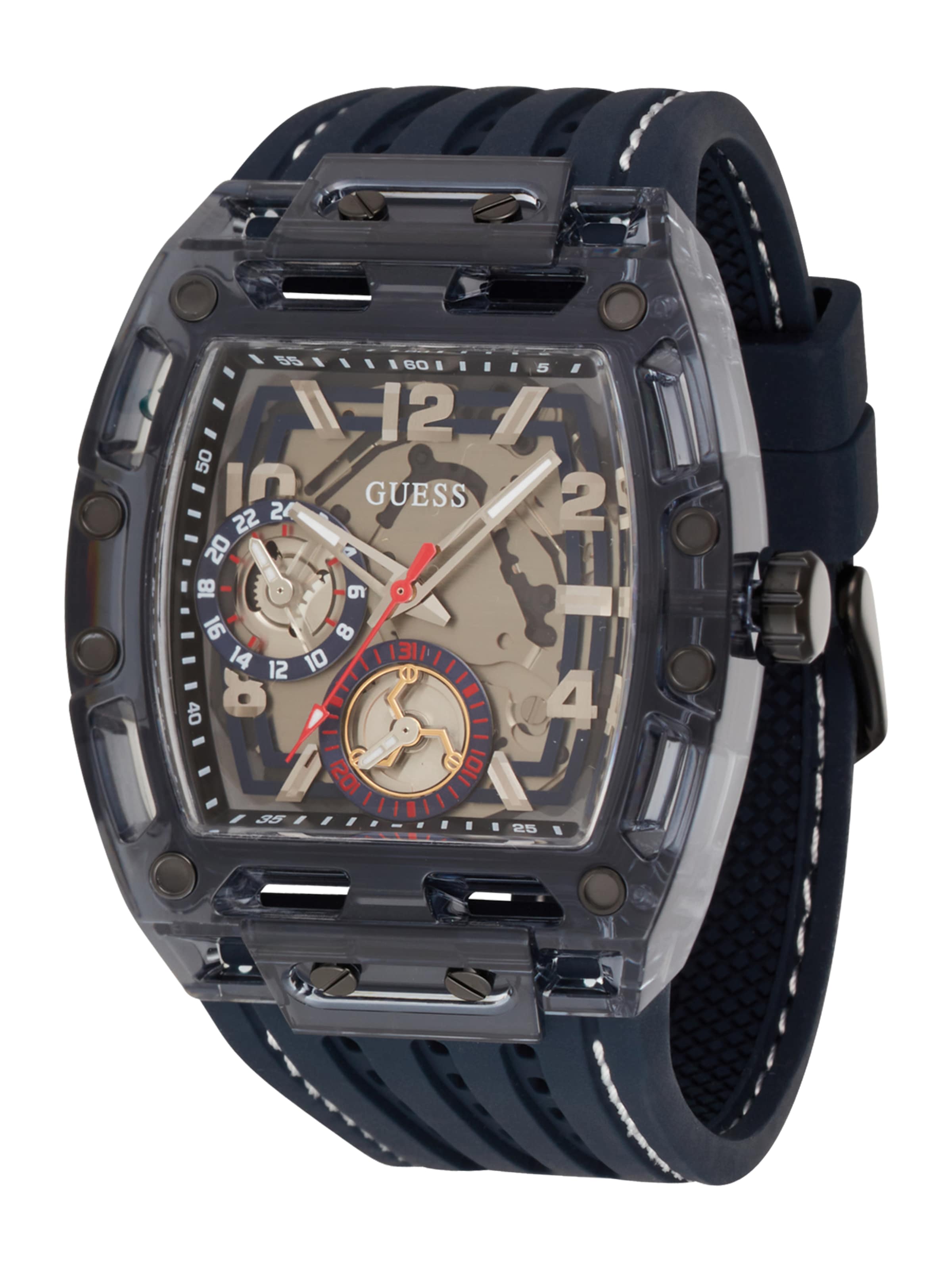 GUESS Αναλογικό ρολόι σε μπλε: μπροστά