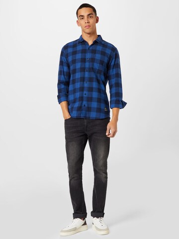 QS Regular fit Button Up Shirt in Blue