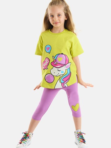 Survêtement 'Cool Unicorn' Denokids en vert : devant