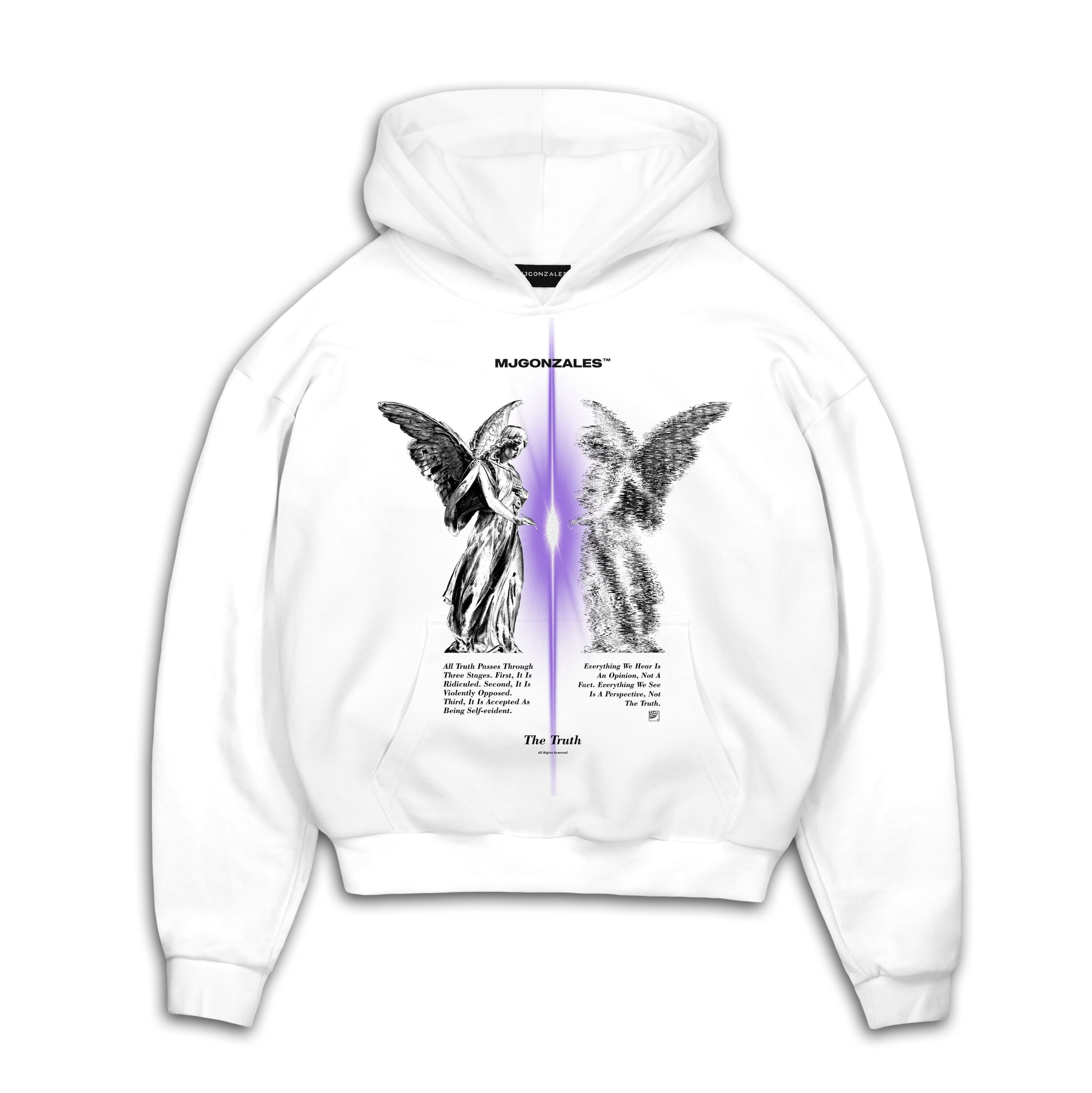 MJ Gonzales Dressipluus 'TRUTH V.1', värv valge: eest vaates