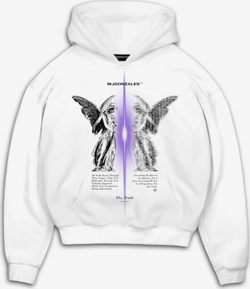 MJ Gonzales Sweatshirt 'TRUTH V.1' in White: front