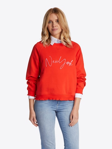 Sweat-shirt Rich & Royal en rouge : devant