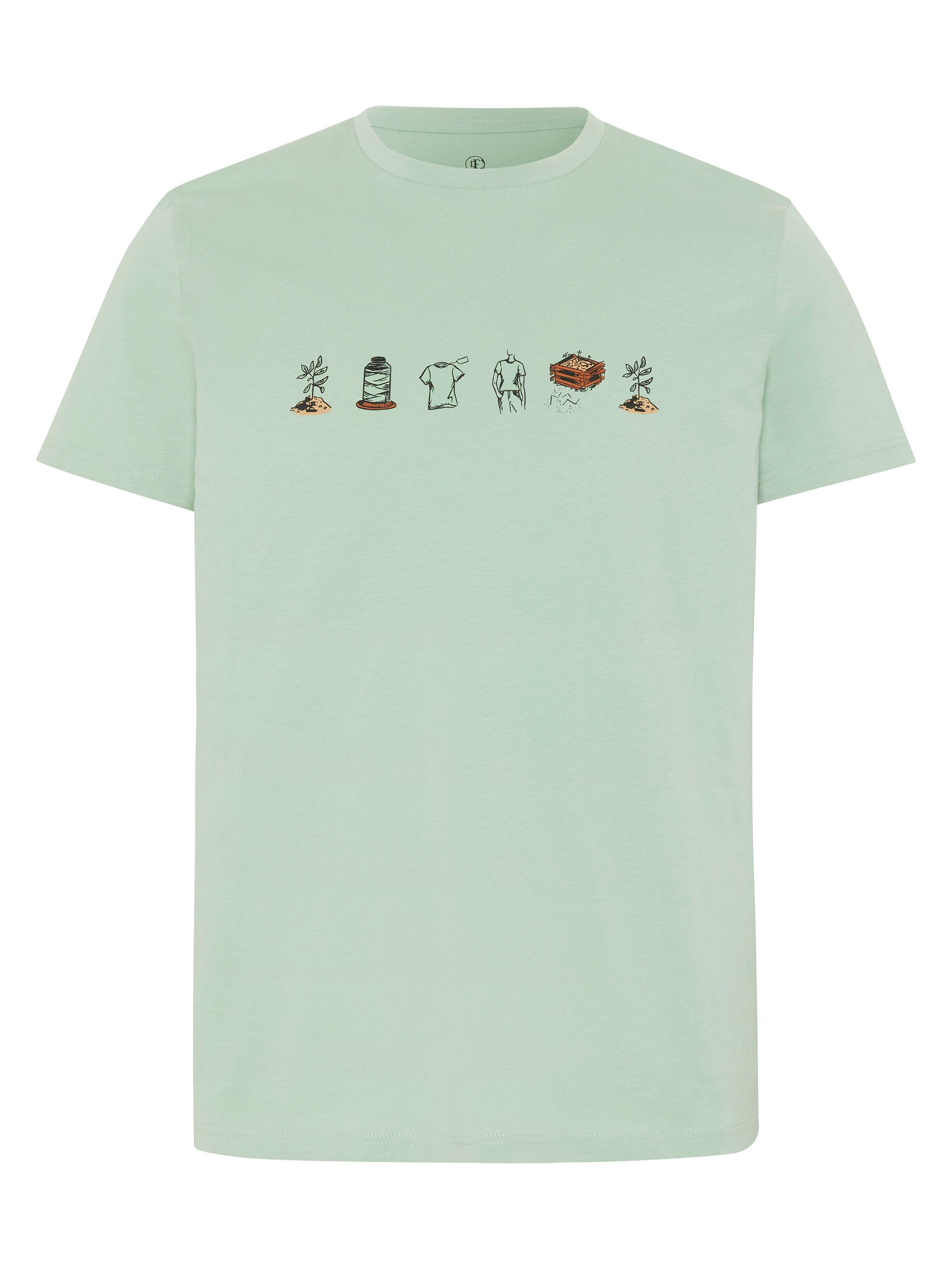 Detto Fatto Shirt ' im „Nature to Nature“-Design ' in Green: front