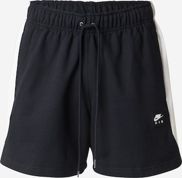 Nike SportswearLoosefit Hlače 'AIR' - crna boja: prednji dio