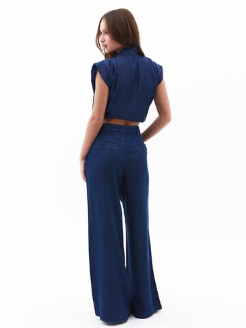 Wide Leg Pantalon à pince OXXO en bleu