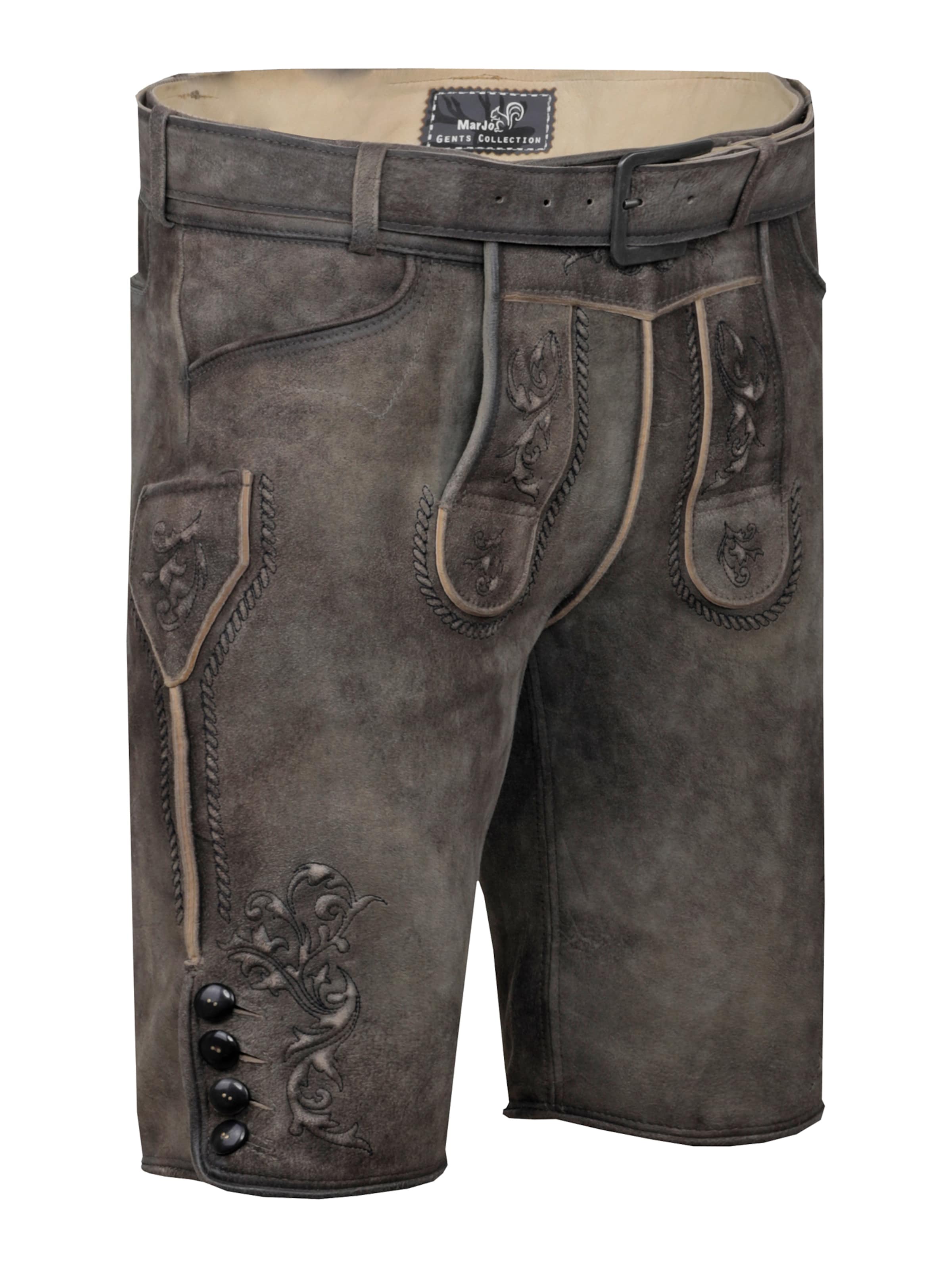 MARJO - Regular Calças tradicionais 'Pörnbach' em cinzento