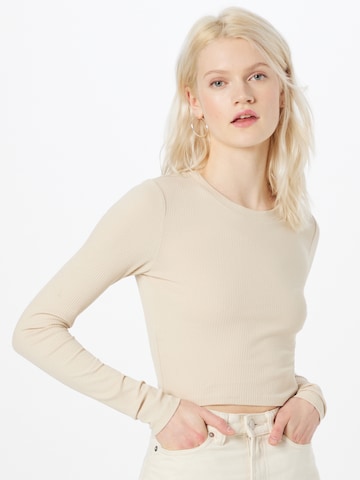 Monki Shirt in Beige: voorkant