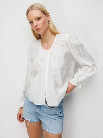 Camicia da donna di MixRay in beige: frontale