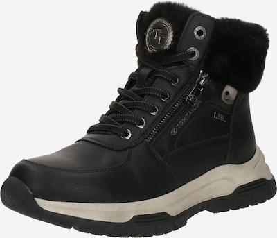 TOM TAILOR Šněrovací kozačky - černá, Produkt