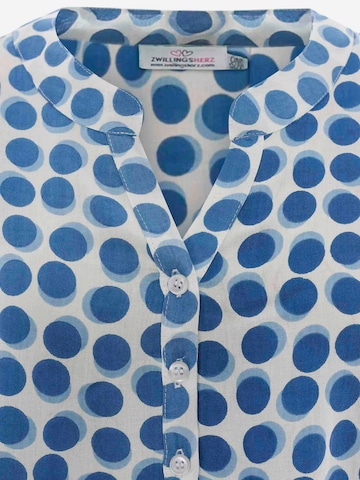 Zwillingsherz Košilové šaty 'Charlotte' – modrá