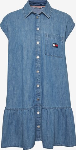 Tommy Jeans Košilové šaty – modrá: přední strana