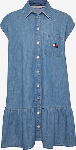 Tommy Jeans Blousejurk in Blauw: voorkant