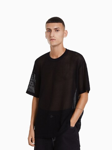 Bershka Shirt in Zwart: voorkant