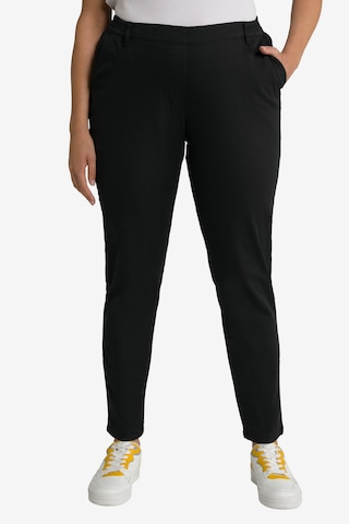 Ulla Popken Regular Pants in Black: front