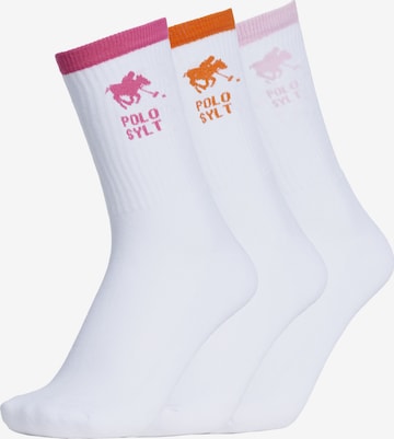 Polo Sylt Socks in White: front