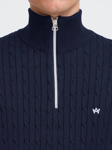 Kronstadt Sweater ' KSCall half zip ' in Blue