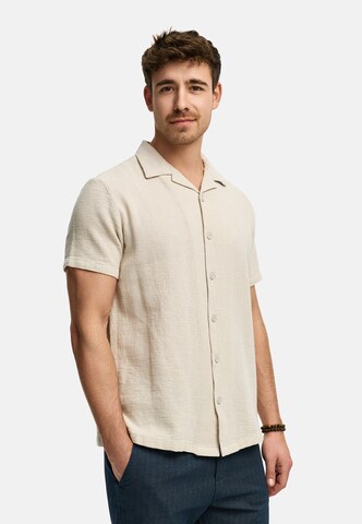 INDICODE JEANS Regular fit Button Up Shirt 'Cosby' in Beige