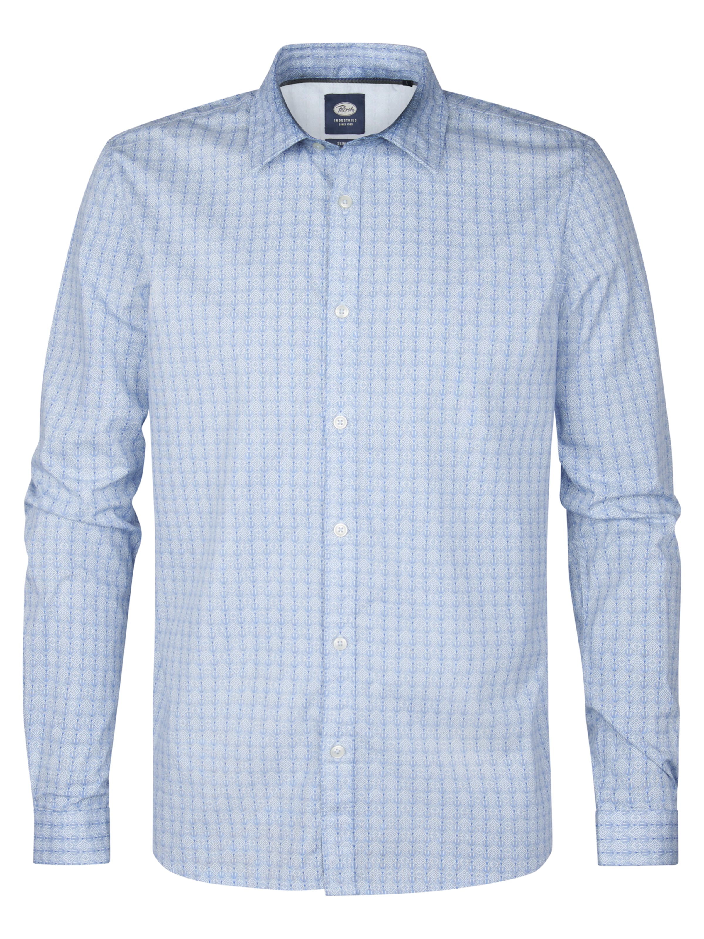 Petrol Industries Slim Fit Paita 'Dolphinview' värissä sininen: etupuoli