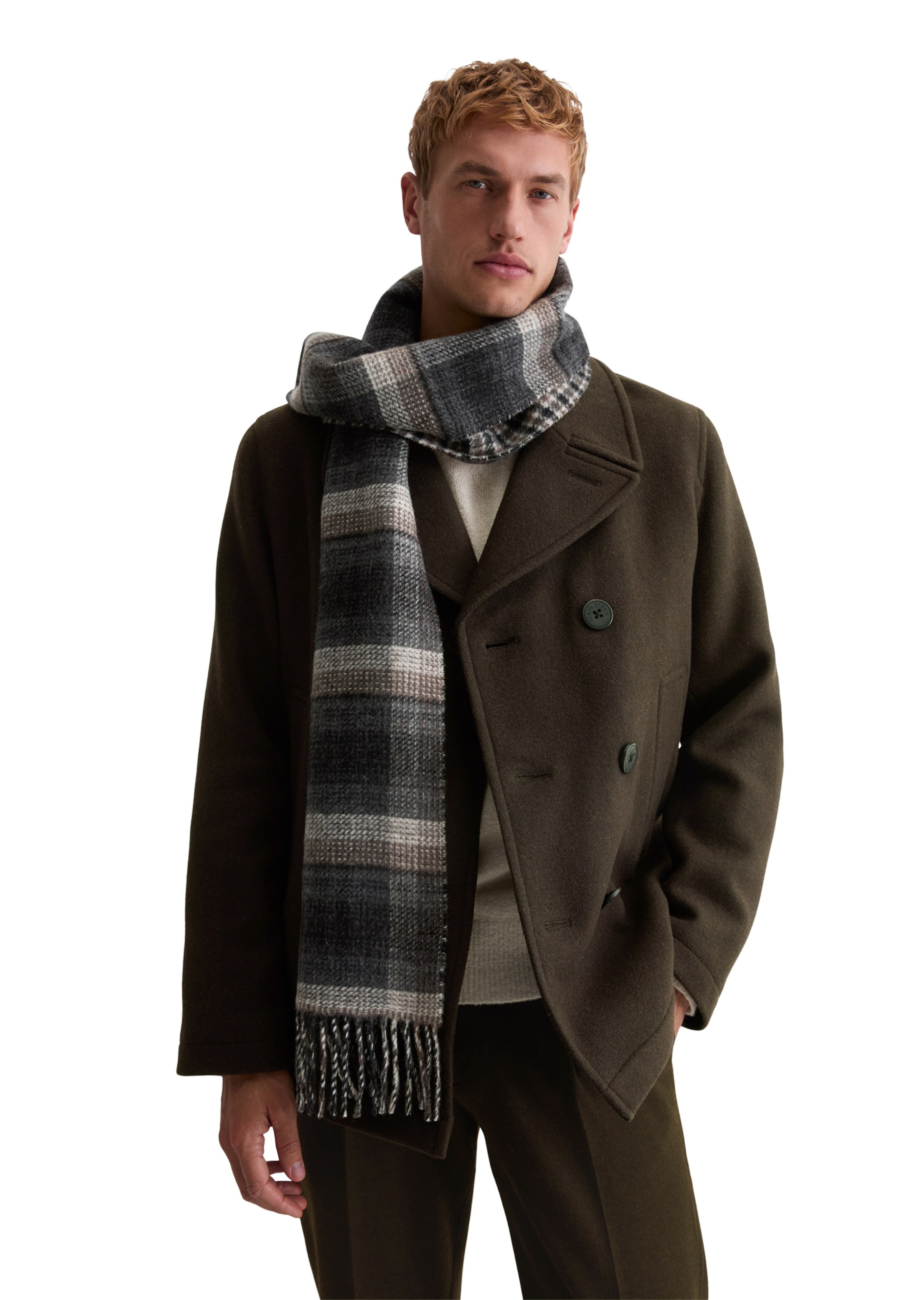 Marc O'Polo Sjaal in Zwart: voorkant