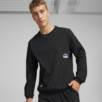 PUMA Athletic Sweatshirt in Black: front