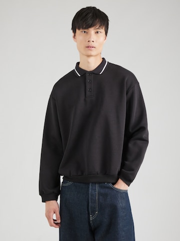 WEEKDAY Sweatshirt 'Andre' in Zwart: voorkant