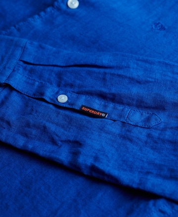 Superdry Regular fit Button Up Shirt 'Vacation' in Blue