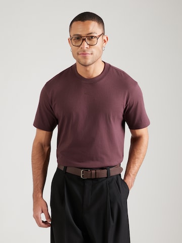 HUGO Koszulka 'Dapolino' w kolorze brązowy: przód