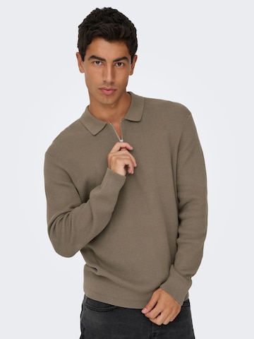 Only & Sons Pullover 'ONSPhil' i beige
