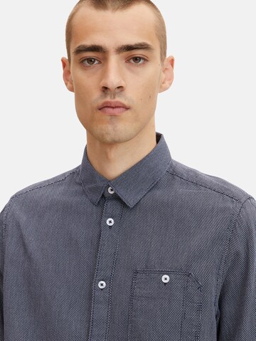 Coupe regular Chemise TOM TAILOR en bleu