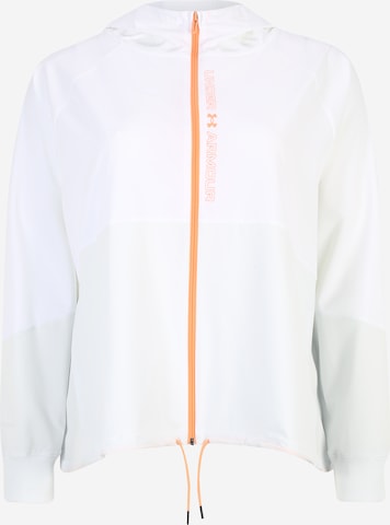 Veste de sport UNDER ARMOUR en blanc : devant