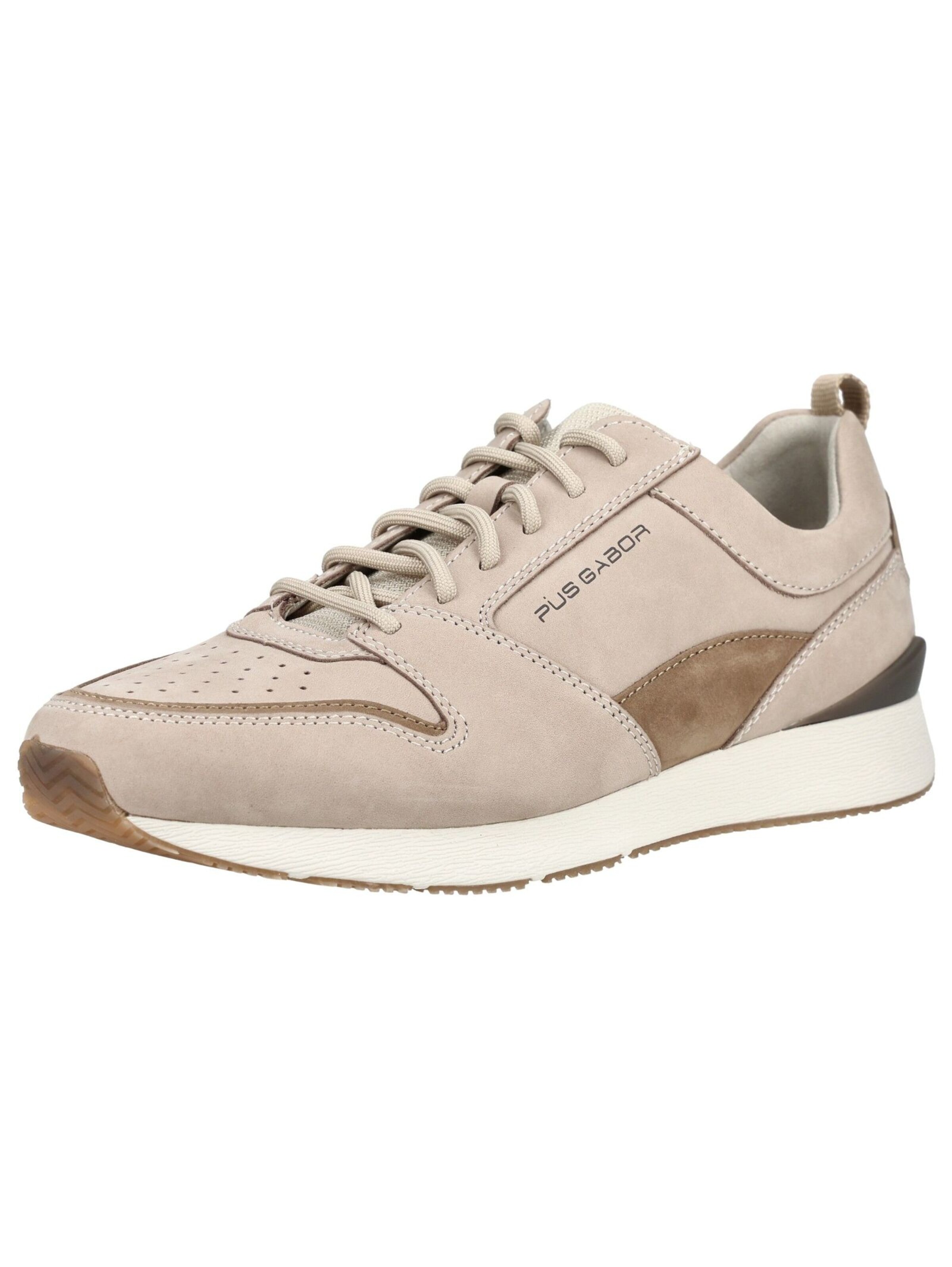 Pius Gabor Platform trainers in Brown: front
