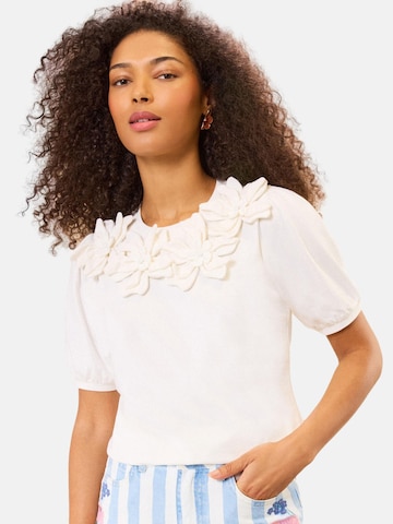 love & roses Shirt in Beige: voorkant