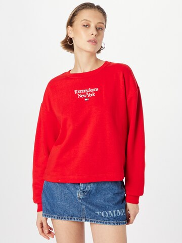 Tommy Jeans Sweatshirt in Red: front