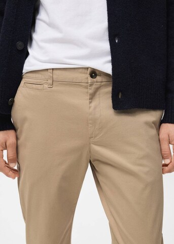 MANGO MAN Tapered Chino Pants 'Prato' in Beige