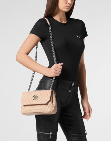 Philipp Plein Crossbody Bag ' Hexagon ' in Beige: front