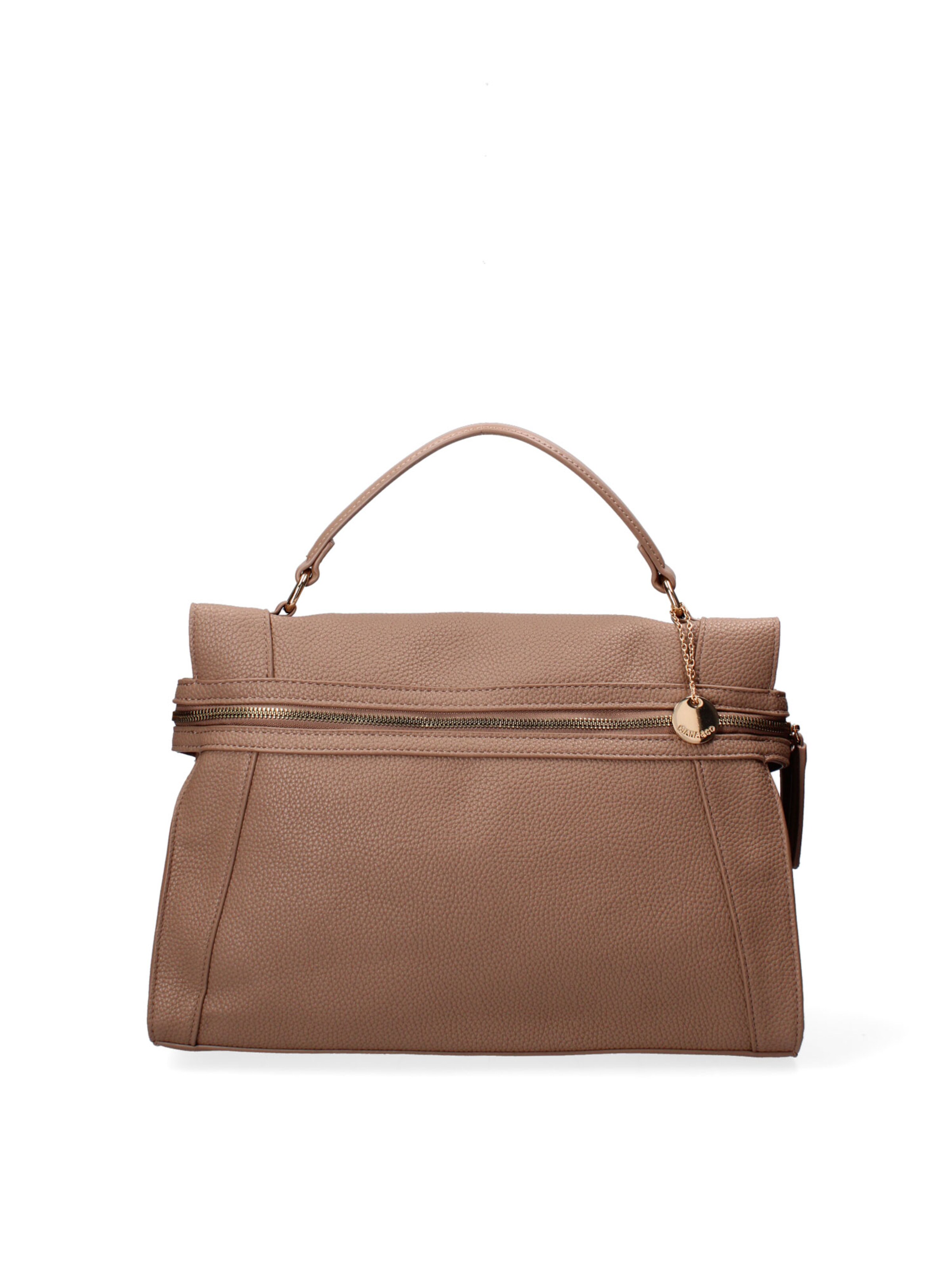 Borsa a mano 'Borsa a Mano Donna Ecopelle - Zip e Tracolla Rimovibile' di Diana&Co. in grigio: frontale