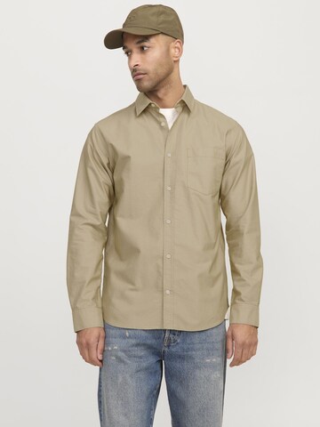 R.D.D. ROYAL DENIM DIVISION Comfort fit Overhemd in Beige: voorkant