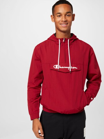 Champion Authentic Athletic Apparel Tussenjas in Rood: voorkant