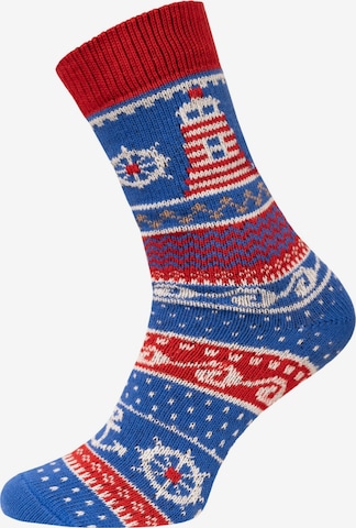HomeOfSocks Socks 'HOS908' in Blue: front
