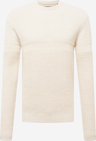 Pull-over 'ONSSTRUCTURE LIFE CREW KNIT' Only & Sons en beige : devant