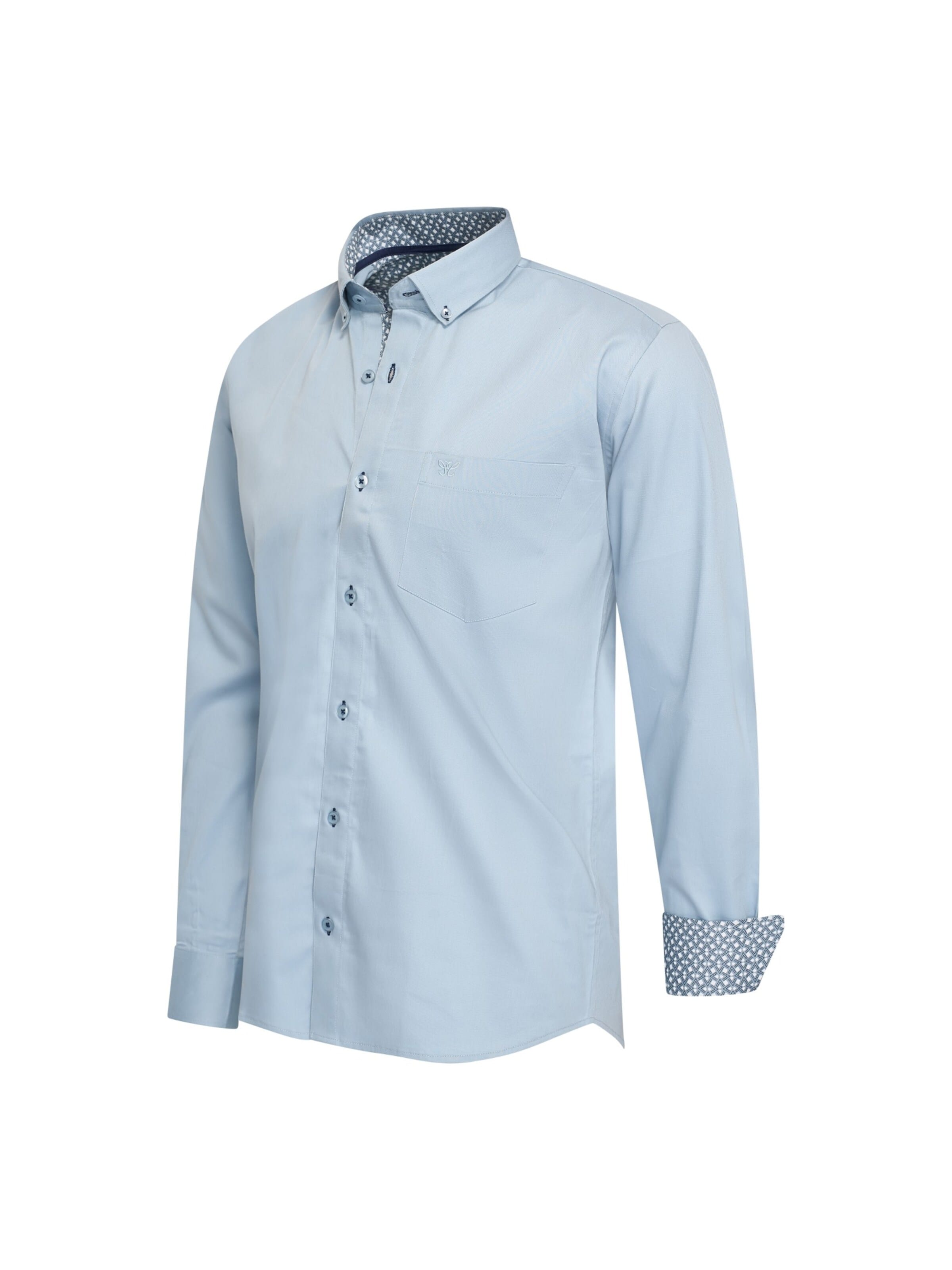 CAPPUCCINO Regular fit Button Up Shirt 'Cappuccino Italia ''Ancona Stretch''' in Blue: front