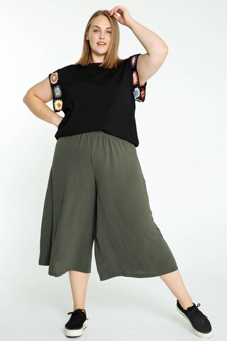 Paprika Wide Leg Hose in Grün