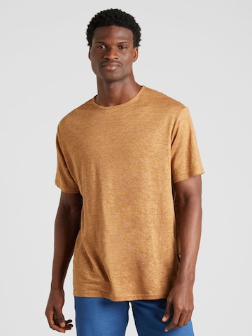 SELECTED HOMME Majica 'BET' | rjava barva: sprednja stran