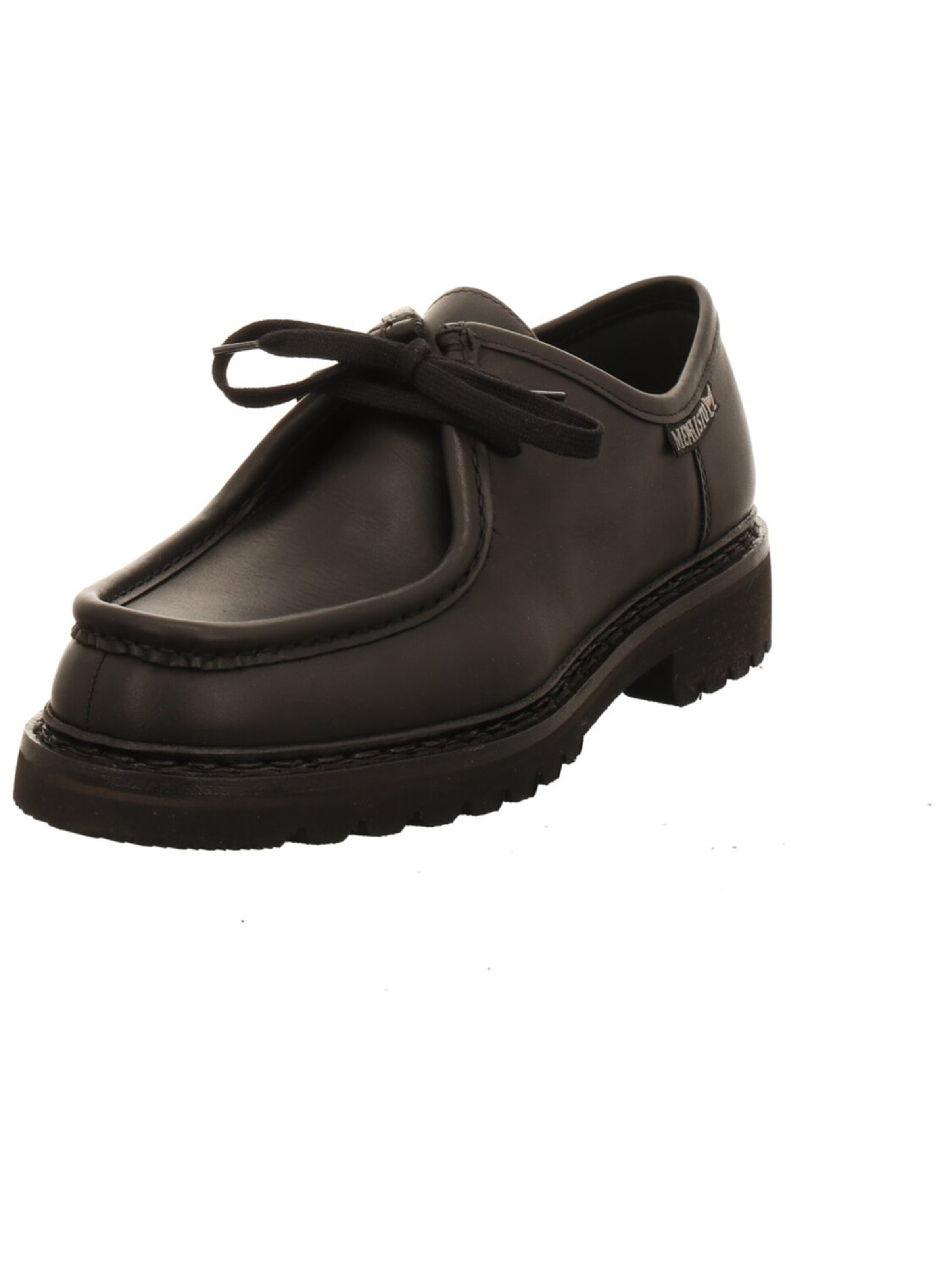 MEPHISTO Lace-Up Shoes 'Schnürschuh Herren Peppo schwarz Echtleder in schwarz' in Black: front