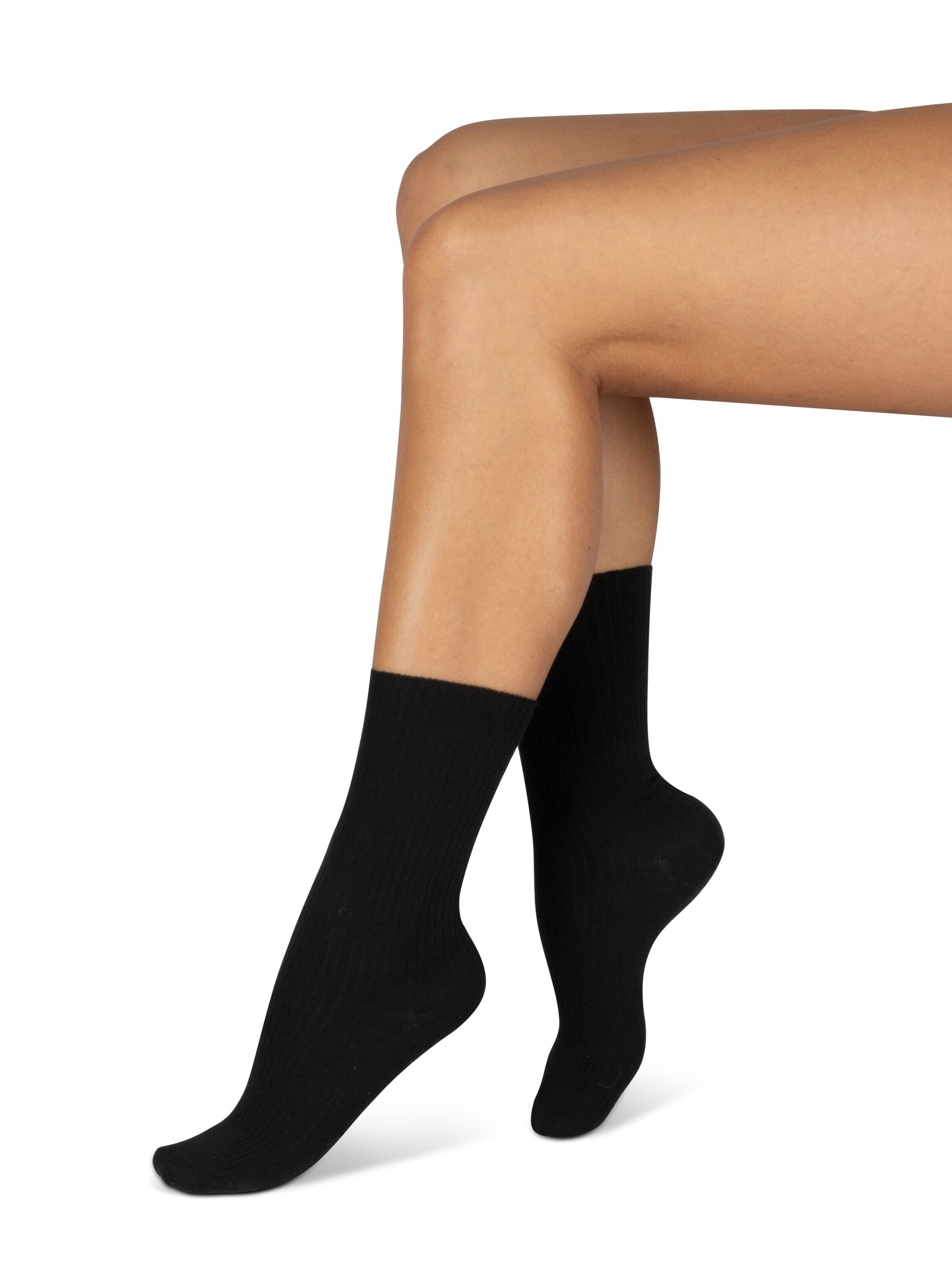 Chaussettes normani en noir : devant