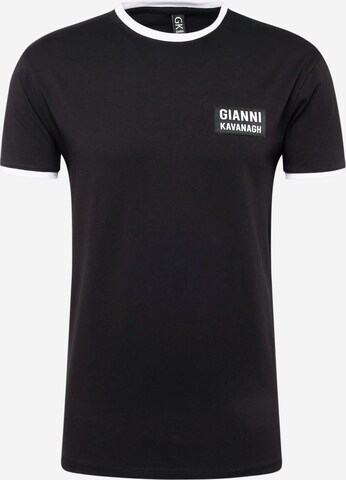 Gianni Kavanagh Shirt 'Fighter' in Zwart: voorkant
