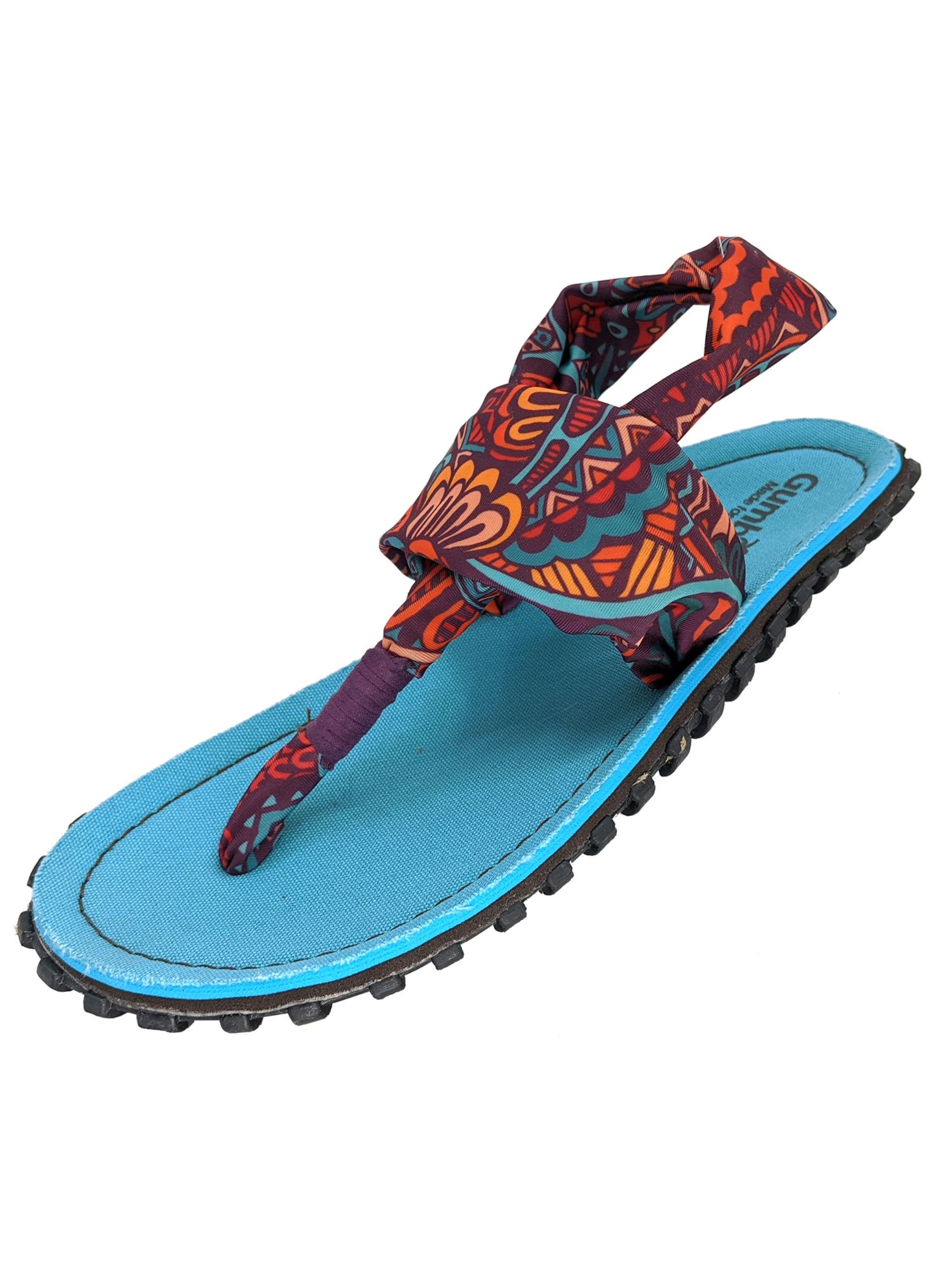 Gumbies T-Bar Sandals 'Gumbies Slingbacks' in Blue: front